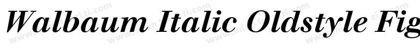 Walbaum Italic Oldstyle Figures字体转换